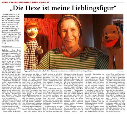 Abbildung Artikel im OVB